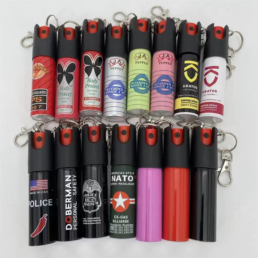 20ml 20g Self Defence Keychain Bling Pepper Spray Wholesale Bulk Gel Pepper Sprays